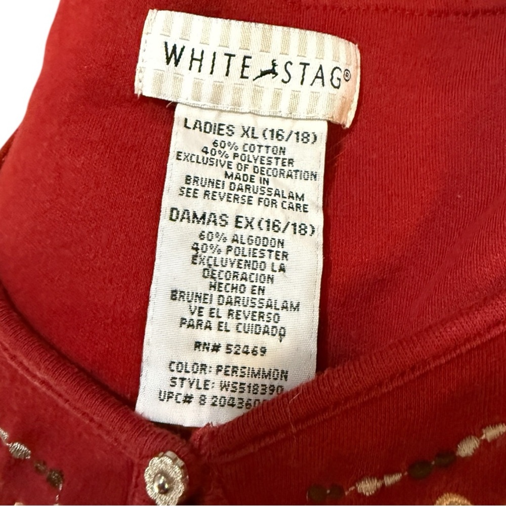 White Stag Red & White Floral Embroidered Maxi Dress - Picture 7 of 8